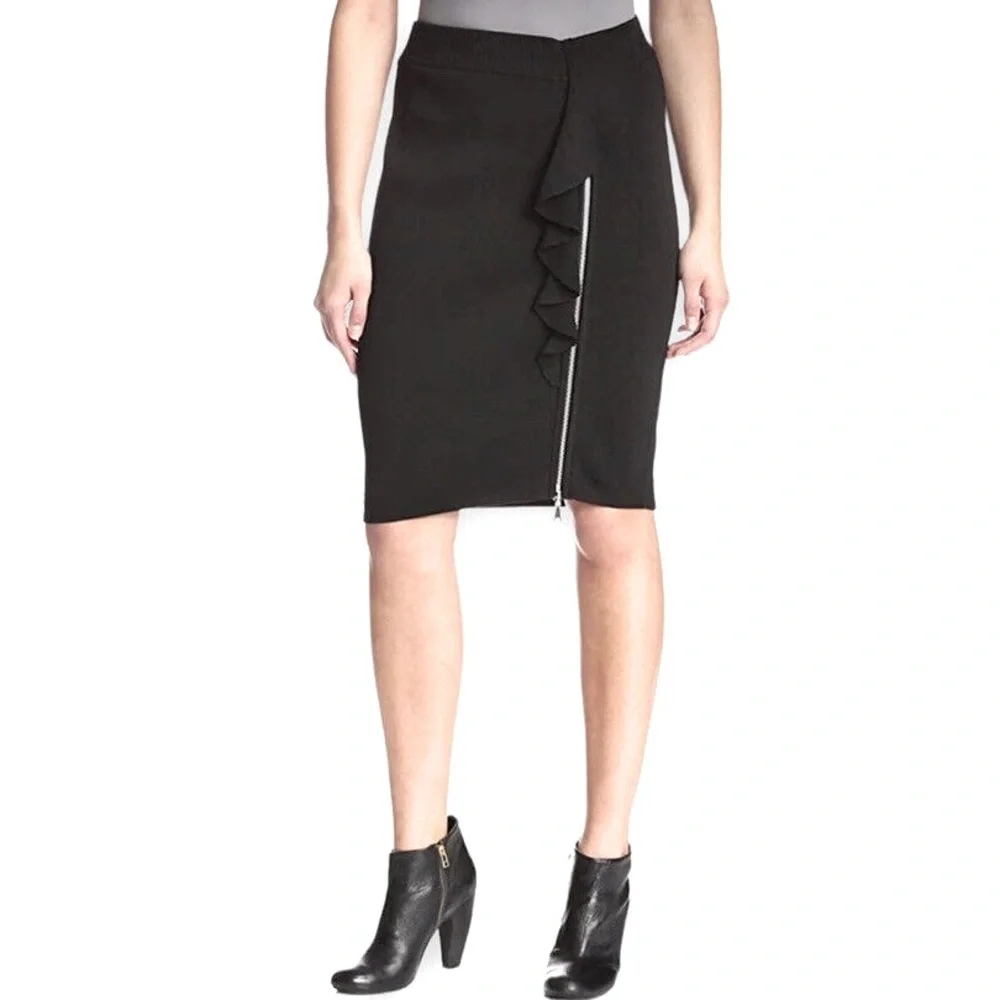Rebecca Minkoff Angela Ruffled Zipper Pencil Skirt
